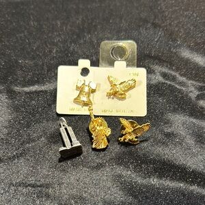 Gold and Silver Patriotic Lapel Pins